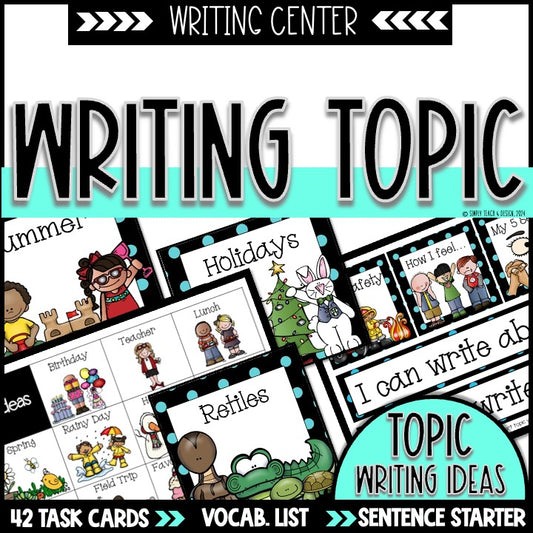 Writing Ideas for Kindergarten- Writing Topic Cards/Vocab