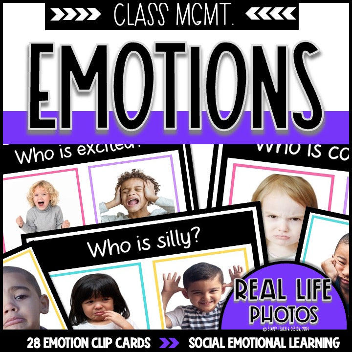 Identifying Emotions and Feelings Clip Cards