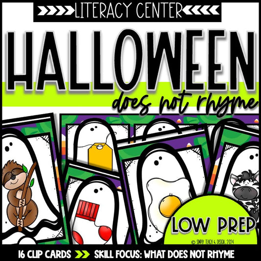 What doesn't Belong Rhyme| Halloween Rhyming Word Pictures